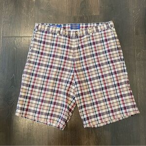 Pendleton Flat Front Red and Blue Plaid Shorts